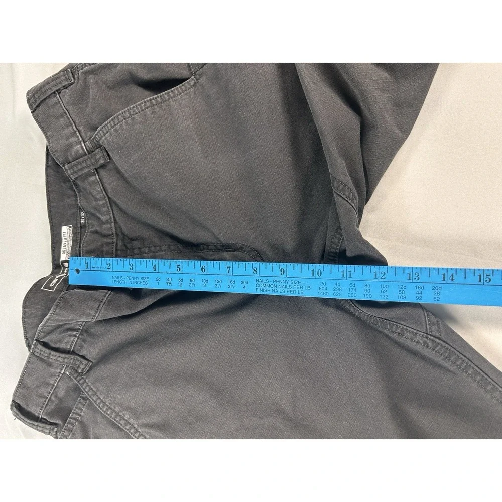 Carhartt Relaxed Fit Cargo Work Pants‎ Mens 36x32 Black Ripstop Utility Outdoor